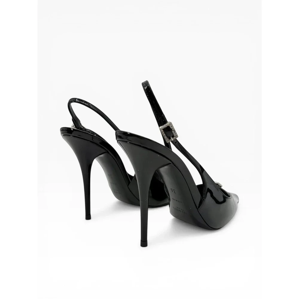 Saint Laurent Luna 105 Patent Leather Slingback Pumps $1,150 - Size 36 / US 6 - Picture 13 of 16